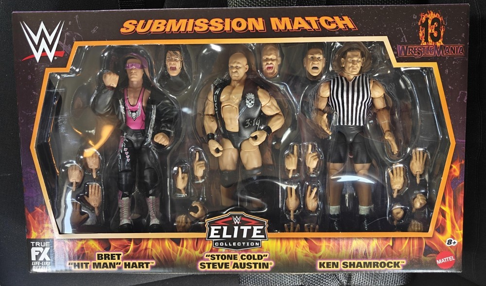 WWE Elite Collection Wrestlemania 13 Submission Match 3 Pack *NEW- IN Hand