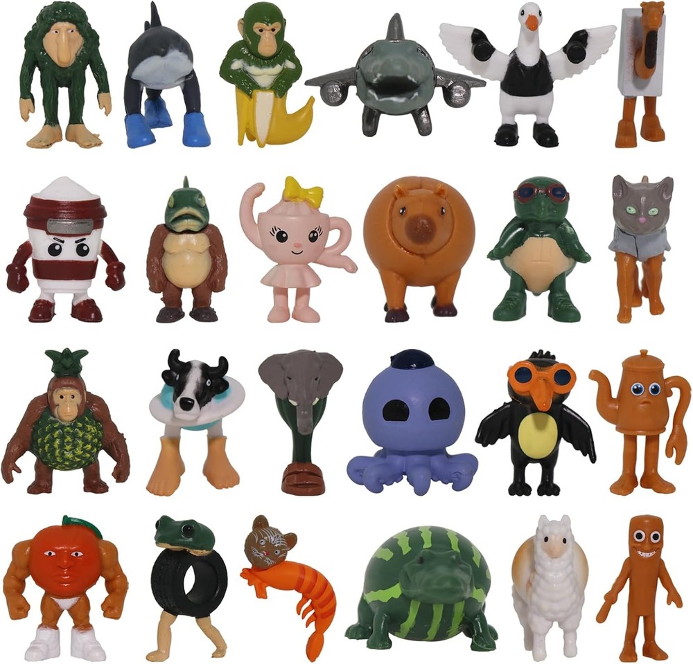 24PCS Italian Brainrot Action Figure,Tralalero Tralala Action Figure Set with Tr