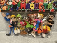 El Chavo Del 8 Figure Lot 8 Pcs 3-3.5 in Handmade Mexico Collectible La Vecindad