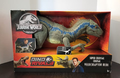Velociraptor Blue Super Colossal JURASSIC PARK WORLD Dino Rivals MIB NEW