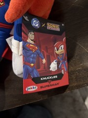 DC X SONIC THE HEDGEHOG KNUCKLES AS SUPERMAN Plushie Plush JAKKS In Hand!!