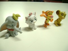 DISNEY PVC Vinyl Figure set of 4, Dumbo, Marie, Tigger, Simba, Toys, Lion King
