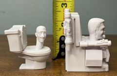 Skibidi Toilet Bonkers Toy Co LLC 2025 White Figures Set