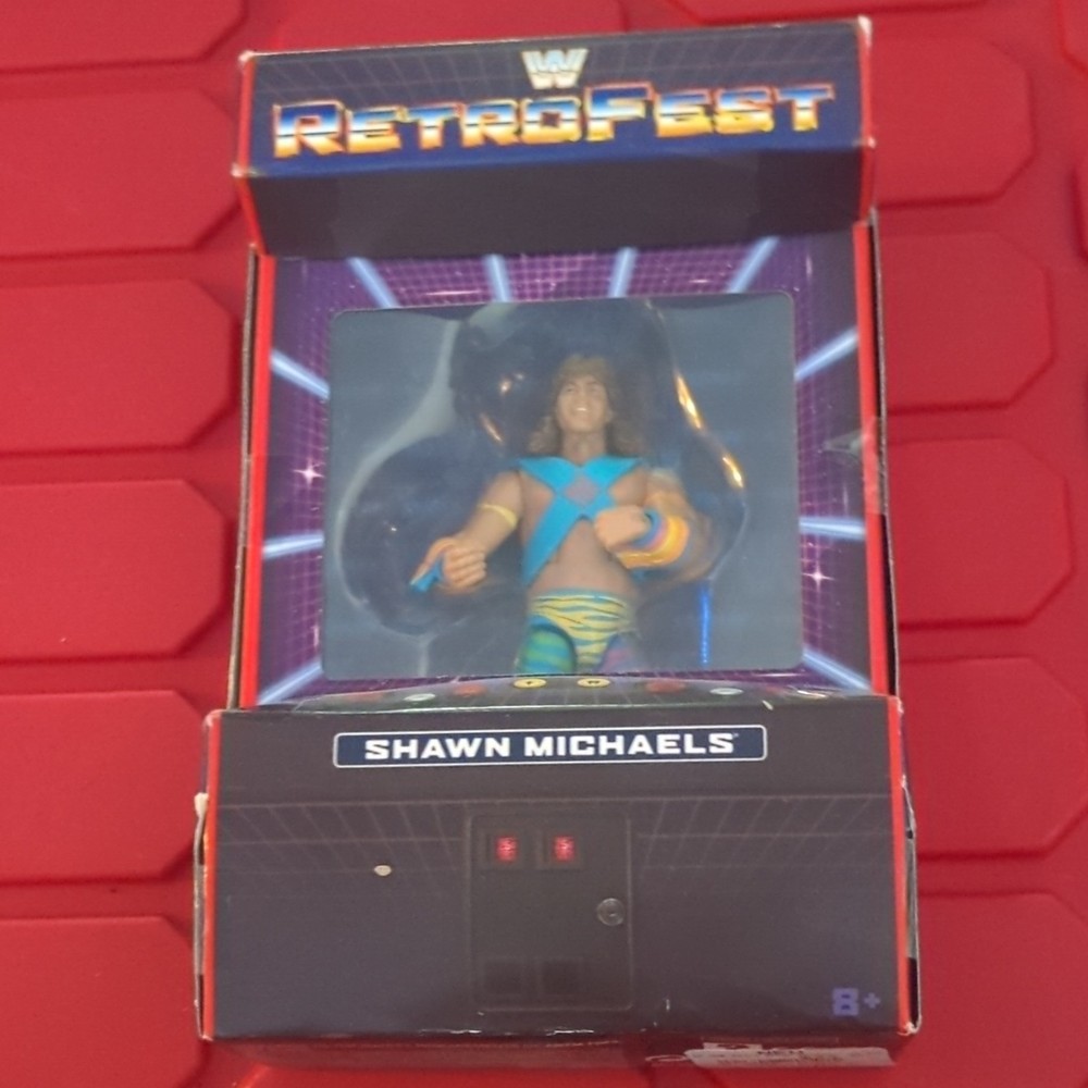 WWE RetroFest Shawn Michaels Wrestling Action Figure Box Has Some Wear