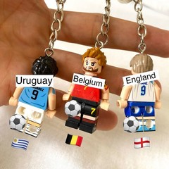 Footballer 3D Keychain, Soccer Player Figure Keyring, Cute Character Gifts