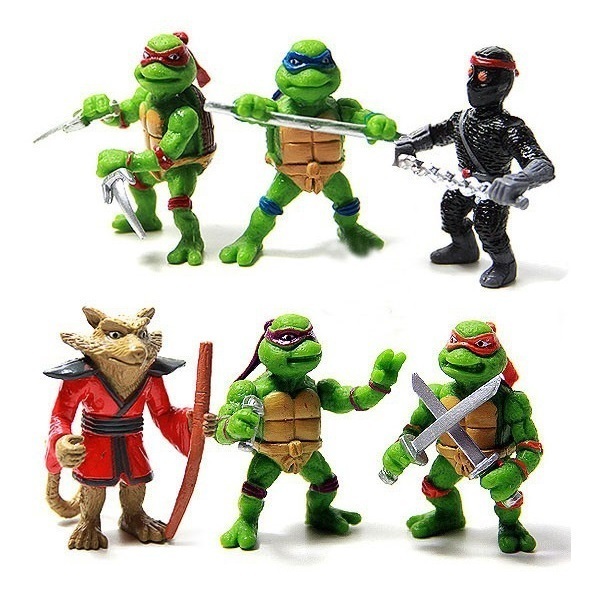 Ninja Turtles Splinter Playset 6 Figure Cake Topper * USA SELLER* Toy Doll Set