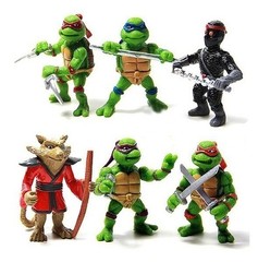 Ninja Turtles Splinter Playset 6 Figure Cake Topper * USA SELLER* Toy Doll Set