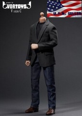 1/6 Casual Suit Jeans Set V1026C For 12″ Hot Toy Ganghood Narrow Shoulder Figure