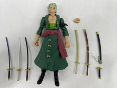 One Piece Anime Heroes RORONOA ZORO w/ Green Coat & Accessories (Bandai Namco)