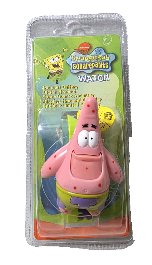 NEW IN PACKAGE VINTAGE SPONGEBOB SQUAREPANTS PATRICK WATCH