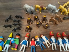 VTG Lot Play Mobile Figurines, Cowboys, Circus, Animal Figurines & Accessories