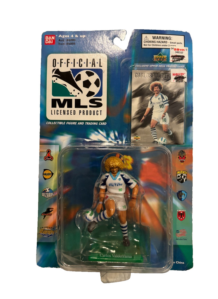 MLS Soccer Figure Carlos Valderrama Tampa Bay Mutiny 1996 NEW Bandai