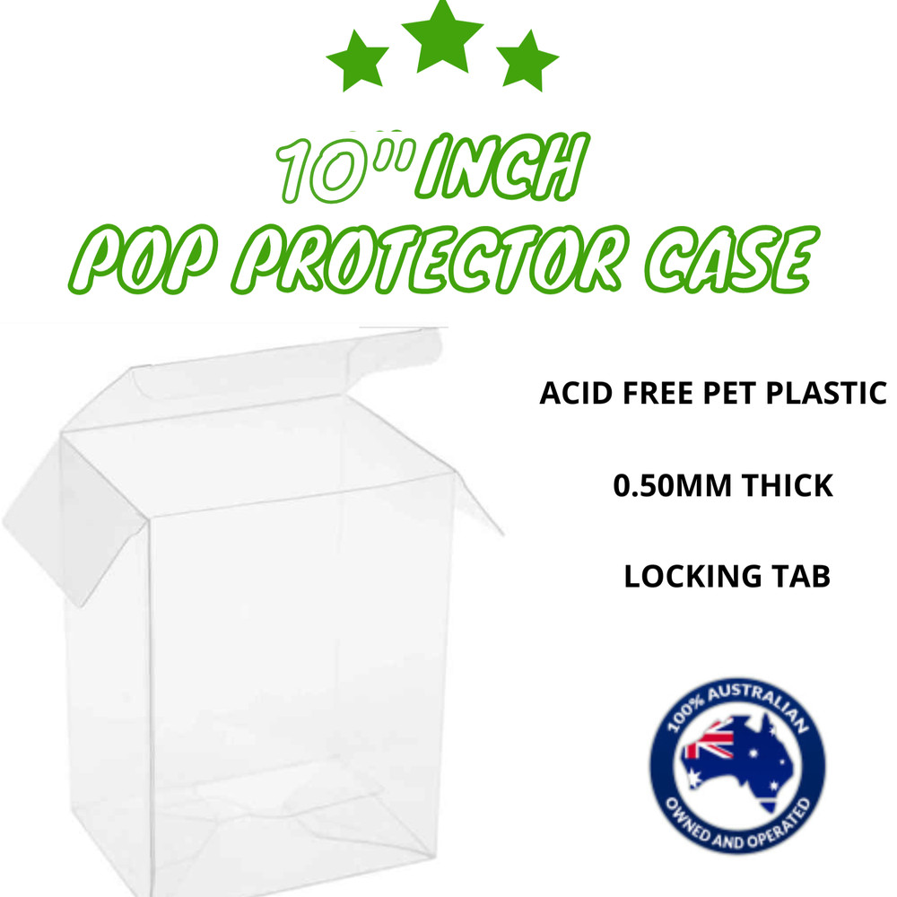 TEN INCH 10″ Funko Pop Vinyl Protector Case Acid Free 0.50mm Thick 10 inch Vinyl