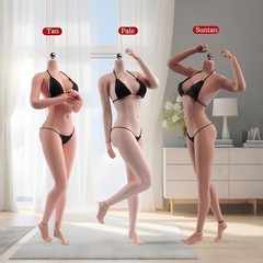 USA 1:6 Female Normal Skin Large Bust Breast 12in Flexible Seamless Figure Body
