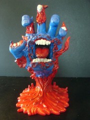 JIM PHILLIPS 1985 ART HAND Custom Kidrobot Santa Cruz Screaming Hand Figure