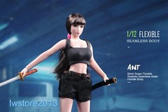 US ANT 1/12 T305B Pale Skin 6″ Seamless Female Action Figure Body Hand Foot Toys
