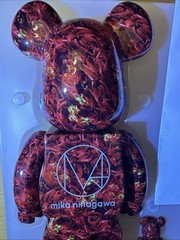 Medicom BE@RBRICK Mika Ninagawa Leather Rose 400% and 100% set Bearbrick