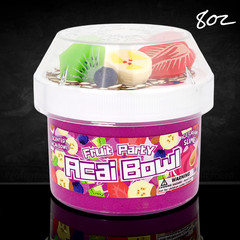 Acai Bowl Fruit Party “Scented” Ice Cream Slime 8oz – Dope Slimes