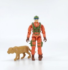 GI JOE COMANDOS EM ACAO FORCA FERA TIGOR FIGURE NEAR COM w/TIGER BRAZIL ESTRELA
