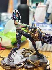 18CM League of Legends LOL Jinx PVC Statue Handmade Figure Model Collectibles