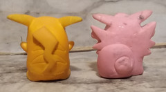 4 Vtg 1990’s TOMY Nintendo POKEMON Eraser Figure LOT Pikachu, Sqirtle, Sandslash