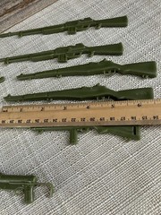 Marx 1960s Stony Smith 11 pcs- 3 machine guns, 5 rifles, 2 pistols, GI JOE 12″