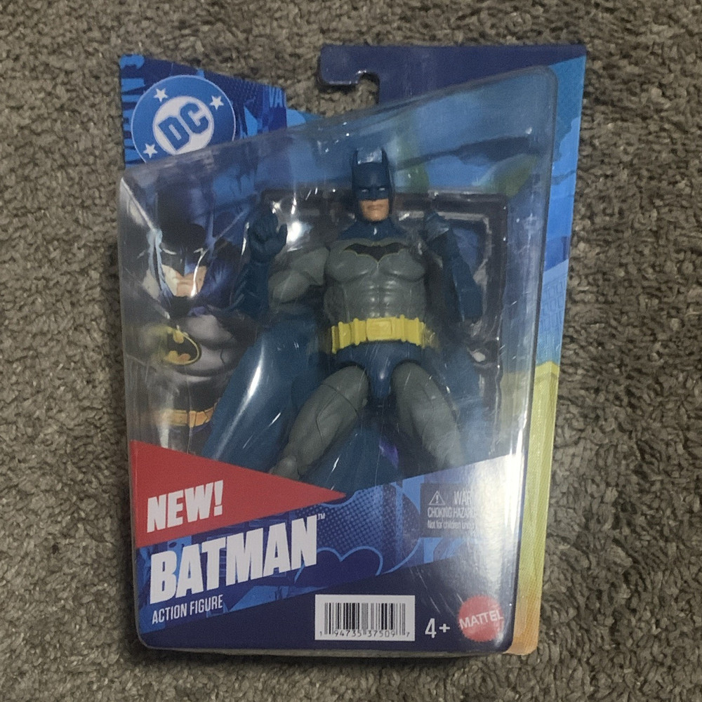 Mattel Batman Action Figure Gray/Blue/Yellow/Black DC 4+ Cape