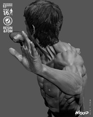 Bruce Lee | 3D Printed Wicked Statue | Unpainted | Fan Made | 1:8 Scale