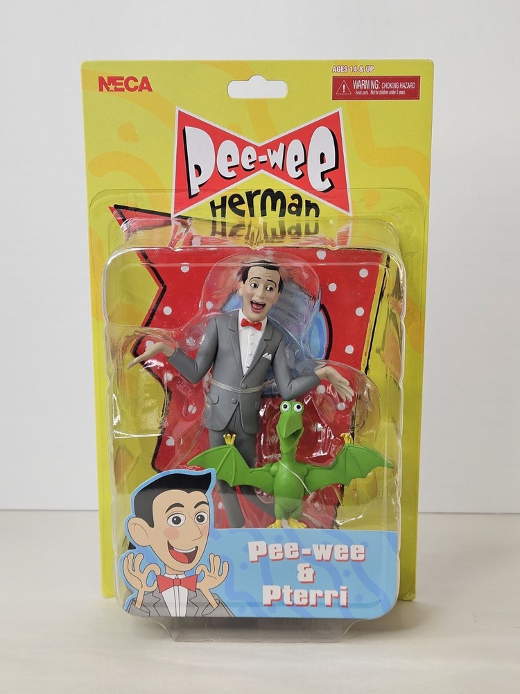 Neca Toony Pee-Wee Herman & Pterri Action Figure Set 2023 Collectible Toy