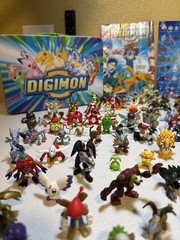 HUGE Vintage 200 Digimon Figure Lot ~ Official Bandai Toy Collection