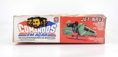 GI JOE COMANDOS EM ACAO JET-NAVE (SKY HAWK) 100% COMPLETE w/BOX BRAZIL ESTRELA