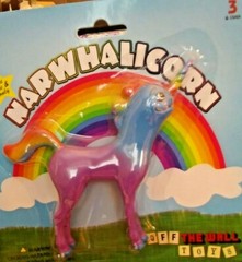 Narwhalicorns: (1) 5″ Bendable Figure & (1) 13″ Plush 1/2 Narwhal & Unicorn OTWT