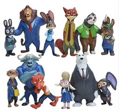 Zootopia Animals Dolls Figures Cake Topper Party Toys Gift – 12 Pcs Set