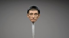 1:12 custom painted common goon, thug, thief, generic bad guy head sculpt