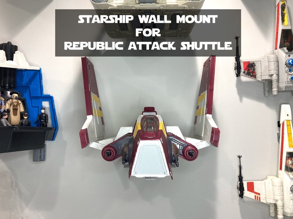Starship Wall Mount for 2010 Star Wars The Clone Wars Republic Attack Shuttle