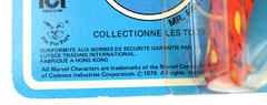 VTG 1979 MEGO WORLD’S GREATEST SUPER HEROES HUMAN TORCH FRENCH PIN PIN CARD