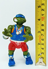 Leonardo 1992 Track n Field Leo 4.5″ Figure original Playmates tmnt