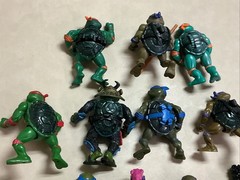 Teenage Mutant Ninja Turtles TMNT Vintage 18 Total Figures 6 Are Soft Heads.