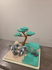 Flexi Elephant And House 3D Articulated Fantasy Collectible