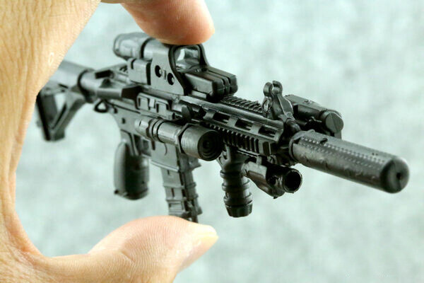 1:6 Scale Model Assembly Assault rifle Gun 4D HK416 For 12″ USAA SELLER