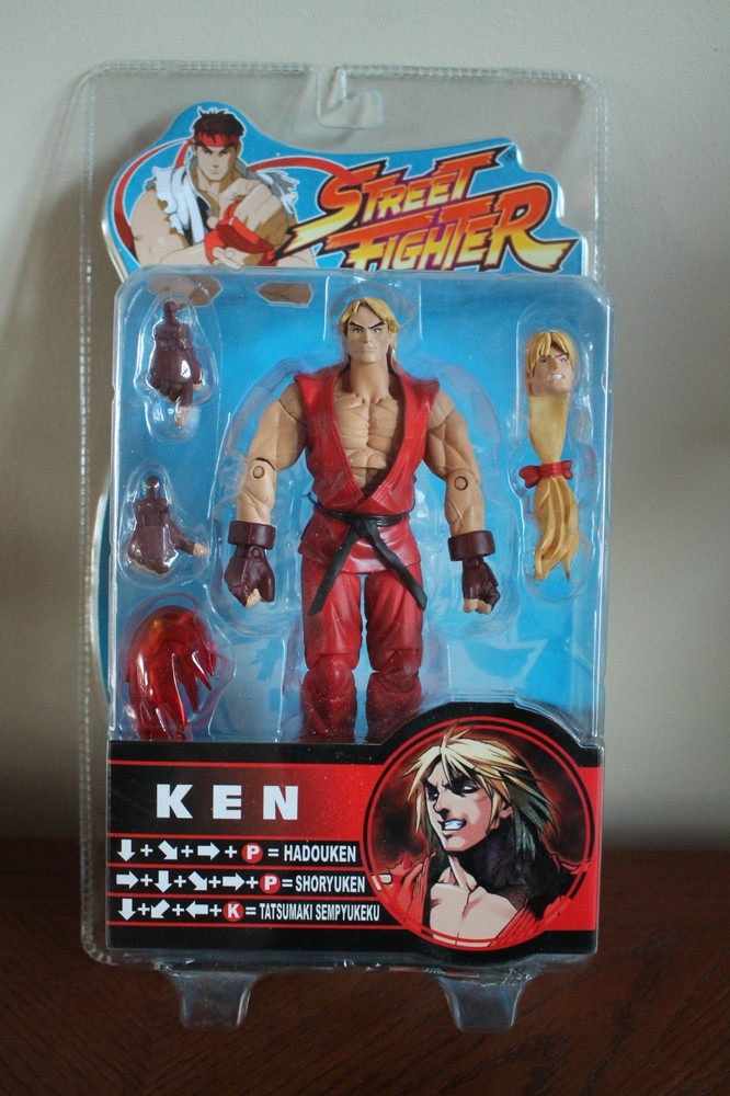 CAPCOM STREET FIGHTER KEN ROUND2 KEN RED ACTION FIGURE BY SOTA TOYS UNOPENED!