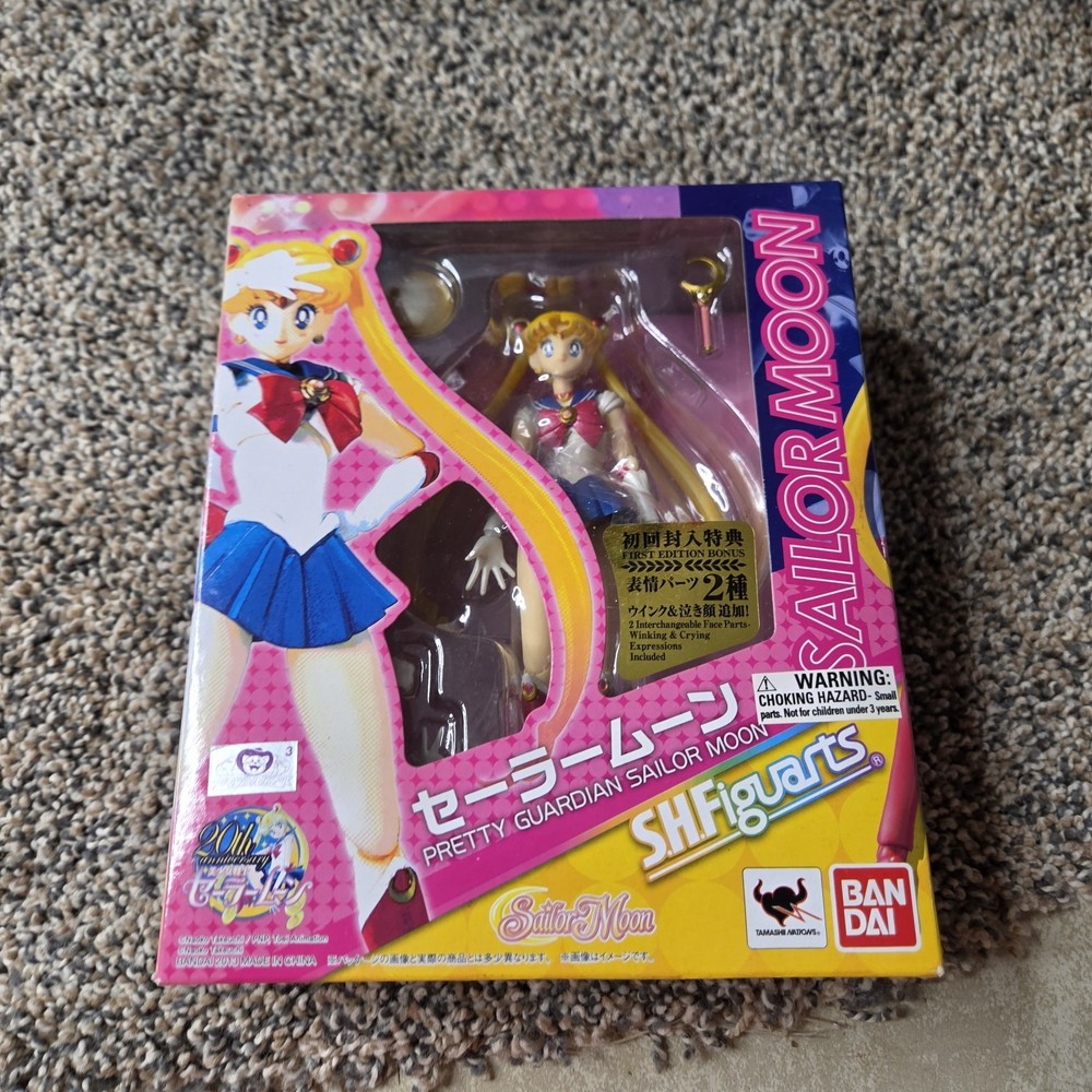 Bandai SH Figuarts Sailor Moon 20th Anniversary First Edition w/Bonus Faces New