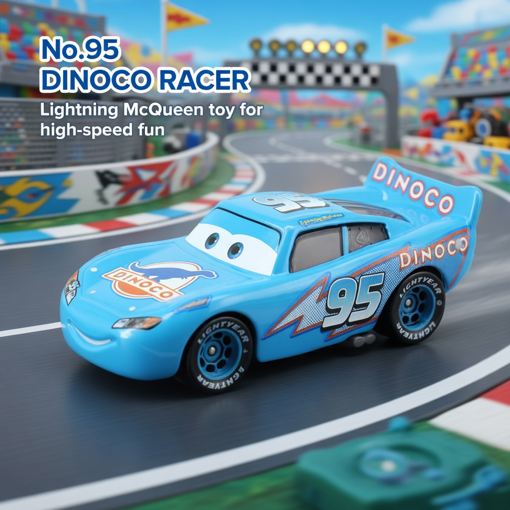 Disney Pixar Cars Dinoco Lightning McQueen Diecast 1:55 Metal Car Toy NEW Loose