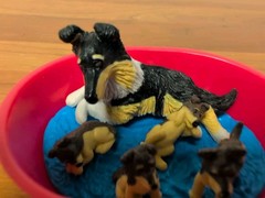 Vintage Puppy In My Pocket Collie Family Dog Bella Mom Puppies Birth Certificate