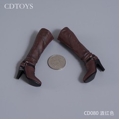 cdtoys CD080 1/6 Mid Boots High Heels Shoes Model Fit 12” Ball Joint Figure Bod