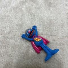 Sesame Street Grover Figure Super Grover Muppets PVC Vinyl Vintage Mattel 2.75”