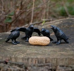 Whimsical Black Crow Figure Set | Perfect Housewarming Gift for All Ages