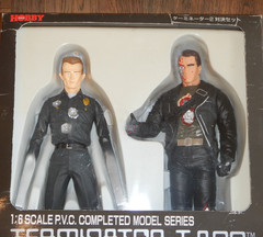 TSUKUDA HOBBY TERMINATOR 2 JUDGEMENT DAY, T-800 VS T-1000, 1/6 SCALE SET, NOS