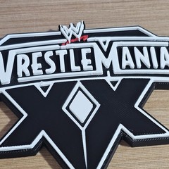 WWE Mattel WrestleMania XX 20 2004 4 X 3.5 Inch Logo Accessory