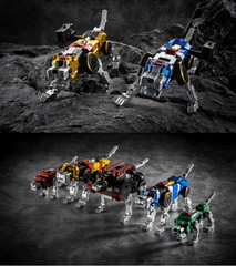 Lucky Cat Micro Cosmos MC-01S Metalic Ver. Elvis Voltron mini GoLion Set 5